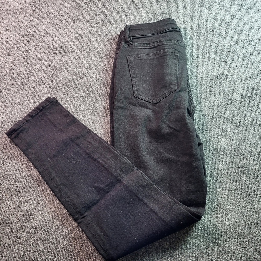 NY and Company High Waist Curvy Boyfriend Black Jeans Womens Size‎ 4